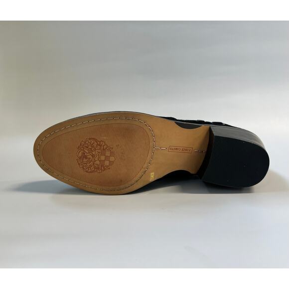 Vince Camuto Pevista Booties Ankle Boots Block Suede Black Women's Size 7.5 - Picture 6 of 7